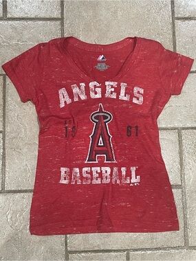 Los Angeles Angels Red Women’s Baseball Tee Sm